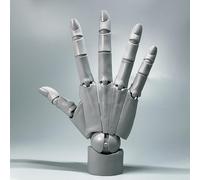 1:1 Flexible Right Hand Model, Joints Moveable Artists Manikin Hand Figure for Displaying Sketching and Painting (Grey)
