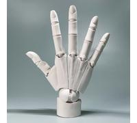 1:1 Flexible Right Hand Model, Joints Moveable Artists Manikin Hand Figure for Displaying Sketching and Painting (White)
