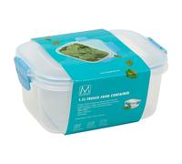 ( 1.1 L, Blue) Set of 3 Food Plastic Storage Container Airtight Seal Clip & Lock Lid Dishwasher Safe