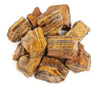 1.1 lb Bulk Raw Tiger Eye Stone - Natural Rough Tiger Eye Crystals for Tumbling, Cabbing, Polishing, Wire Wrapping, Fountain Rocks & Home Decoration