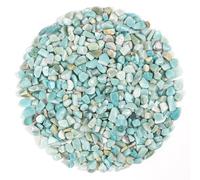 1.1 lb Natural Crushed Amazonite Crystal Tumbled Chips - Bulk Amazonite Gemstone Chips for Crafts, Vase Fillers, Plant Pots, Jewelry Making & Decoration