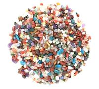 1.1 lb Natural Mixed Crystal Chips, Polished Gemstone Gravel for Vase Fillers, Plants, Aquarium Décor, Resin Art & DIY Crafts