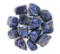 1.1 lb Natural Raw Sodalite Stones - Bulk Blue Crushed Crystal Rocks, Irregular Gemstone Pieces for Resin Art, Vase Fillers, Aquarium Decor, DIY Crafts, Home & Garden Decoration