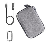 [1+1 Pack] for PLAUD NotePin AI Voice Recorder Carrying Case & Charging Cable Only Case - Carrying Travel Bag with Magenitic Charging Cable, Not Includes Other Accessories
