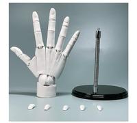 1:1 Right Hand Model, Flexible Poseable Artist Mannequin Hand, Anatomical Drawing Painting Sculpture Reference Art Figurine(White)