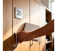 1-10 1-20 1-30 Locker Cabinet Number With Self-Adhesive Backing, Square Signage Labels For Office, Acrylic Frosted Numbered Tags Black Gold Silver(Silver,1-20 W 5 cm)