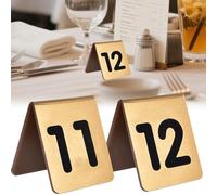1-10 1-20 Reserved Seating Signs, Tent Style Table Number Double-Sided, Smooth Edges, Waterproof Convenient To Clean, Silver/gold Acrylic Place Cards Easy To Find Location(Gold,1-20)