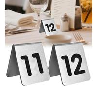 1-10 1-20 Reserved Seating Signs, Tent Style Table Number Double-Sided, Smooth Edges, Waterproof Convenient To Clean, Silver/gold Acrylic Place Cards Easy To Find Location(Silver,1-10)