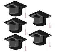 1/10/30/5 Pieces Festival Graduation Cap Candy Cards with Clear Plastic Dome and Decorative Tassels, Large Graduation Cards Set