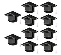 1/10 / 30 / 5Pcs Festival Graduation Cap Shape Candy Cards with Clear Dome and Decorative Tassels School Celebration Supplies