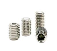 1/10/50pc M1.6 M2 M2.5 M3 M4 M5 M6 M8 M10 M12 M16 304 A2 Stainless Steel Hex Hexagon Socket Allen Flat Point Set Screw Grub Bolt(45mm,1pc M12)