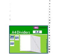 1-10 A-Z 5 Part Extra Wide Subject Dividers With Plastic Coated Tabs (A-Z)