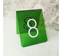 1-10 Acrylic Number Tent Table Number for Restaurants Cafes Bars, Tent Style Table Signs, Set Of 5 Colorful Panel Desk Signs, Best for Rustic Receptions, Banquets Cafés Restaurants Hotel