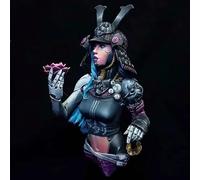 1/10 Ancient Japanese Female Warrior Soldier Resin Model Kit Unpainted and Unassembled Bust Resin Model Parts // UJ4a-6