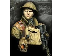 1/10 Bust Resin Model Kit British Soldier Machine Gunner WW1 Unpainted