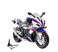 1:10 Compatible With S1000RR Alloy Die Cast Motorcycle Sound And Light Off Road Autocycle Toys Car Model Not Include Battery(White)