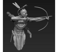 1/10 Pawnee warrior, Resin Model figure Bust, War theme, Unassembled and unpainted kit