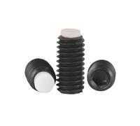 1-10 pieces M2-M16 Grade 12.9 Black Carbon Steel Hex Socket Set Screws with Anti-slip Rubber Tip, M5x4-2.5x1.2mm(10pcs)