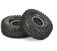 Proline Hyrax 1.9 G8 Tyres On Impulse Black Silver BeadLock Wheels PL10128-13