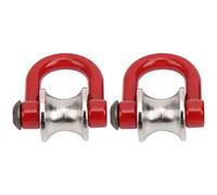 1/10 RC Car Pulley Snatch Block, RC Model Simulated 2Pcs A/B Type Steel Wire Rope Buckle Tow Shackle Fit RC Lifting Pulley Crawlers for HSP for REDCAT Crawler Car RC Accessory Replacement(Type B)