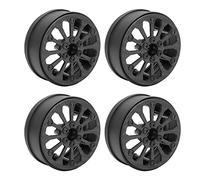 1/10 RC Carbon Fiber Wheels, Lightweight High Strength Durable Simulation Car Wheels, 2.2 Inch Carbon Fiber Rim with Five Spoke Twelve Hole Design for Axial SCX10, (Twelve holes)