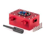 1/10 RC Crawler Receiver Box,CNC Aluminum Scale Fuel Cell Receiver Box for 1/10 RC Crawler Rigs SCX10 PRO Capra RR10 VS4-10 Phoenix TRX4 TF2 CC01 Upgrades (red)