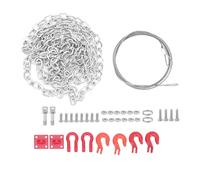 1/10 RC Trailer Chain, RC Tow Truck Trailer Chain 1/10 Scale RC Accessories with Tow Rope Universal Trailer Chain for 1/10 RC Car SCX10 D90 CC01/
