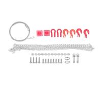 1/10 RC Trailer Chain, RC Tow Truck Trailer Chain Universal Trailer Chain RC Trailer Chain with Tow Rope for 1/10 RC Car SCX10 D90 CC01/