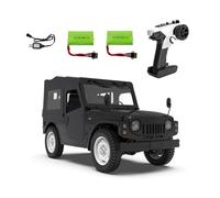 1:10 Scale 4WD Rock Crawler Remote Control Car, High-Simulation RC Off-Road Vehicle with Magnetic Doors, Detachable Roof & Night Lights for Teens & Adults