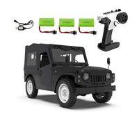 1:10 Scale 4WD Rock Crawler Remote Control Car, High-Simulation RC Off-Road Vehicle with Magnetic Doors, Detachable Roof & Night Lights for Teens & Adults