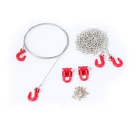 1/10 Scale RC Mini Accessories Crawler Tow Chain&Trailer Tow Rope&Rescue Hook Buckle for Trax TRX4 SCX10 90046 Tami-ya D90 TF2 CC01