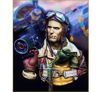 1/10 WWII U.S. Airborne Warrior Soldier resin model kit unpainted and unassembled bust resin model parts // UJ3a-3