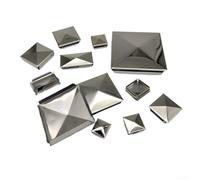 1/10 X Stainless Steel Post Cap For Fence Posts, Pyramid Shape Cover Cap For Wooden Posts, Galvanized Fence Post Cap, Metal Cap Post Covers(1pcs 100mm)