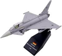 1/100 Eurofighter Typhoon EF-2000 Metal Diecast German Jet Fighter Aircraft Model for Display Collection or Gift