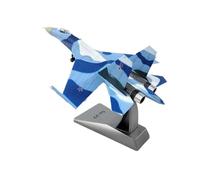 1/100 For Soviet Union Russia Su27 Su-27 SU-35 Fighter Alloy Mini Aircraft Model Space Display Model Building Kit(Blue B)