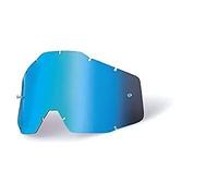 1 100% Goggle Replacement Lens - Racecraft, Accuri, Strata Compatible (Anti-Fog - Blue)