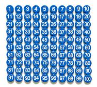 1-100 Magnetic Numbers, Magnets with Number for Dry Erase Boards, Round Number Refrigerator Magnets for Whiteboard in Home and Office (0.8" Diameter, Blue)