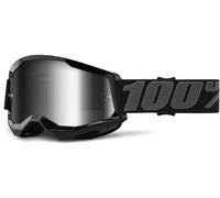 100% MX Goggles Strata 2 – Silver Mirrored Lenses – Black