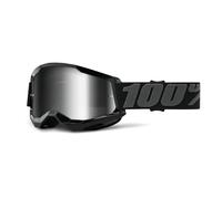 100% MX Goggles Strata 2 – Silver Mirrored Lenses – Black