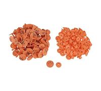 1-100 Numbered Round Plastic Livestock Ear Tag, Animal Identification Tag for Goat Sheep Pig, Bright Orange Green TPU Ear Tags with Custom Numbering for Farm Management (Orange)