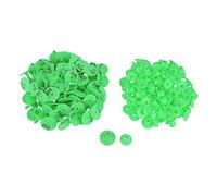 1-100 Numbered Round Plastic Livestock Ear Tag, Animal Identification Tag for Goat Sheep Pig, Bright Orange Green TPU Ear Tags with Custom Numbering for Farm Management (Green)