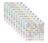 1-100 Round Number Stickers, 10 Sheets Consecutive Number Stickers, Self Adhesive Coloured Numbered Labels