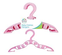 1-100 x Baby Hangers | WHITE | BLUE | PINK | Toddler Children Kids Unisex Clothes Shirts New Basics Coat Trouser Nursery Clothing (40 x Hangers, PINK)
