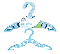 1-100 x Baby Hangers | WHITE | BLUE | PINK | Toddler Children Kids Unisex Clothes Shirts New Basics Coat Trouser Nursery Clothing (30 x Hangers, BLUE)