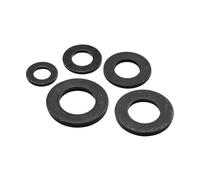1-100Pcs Black Flat Washer Carbon Steel M3 M4 M5 M6 M8 M10 M12 M14 M16 M18 M20 M22 M24 M27 M30 Plain Washers For Bolts Screws GB98(M24x44x4.0 2pcs)