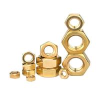 1~100Pcs Brass Hex Hexagon Nut Copper Screw Cap For M1.4 M1.6 M2 M2.5 M3 M4 M5 M6 M8 M10 M12 M14 M16 M18 M20 M22 M24 Bolt(M2.5-100Pcs)