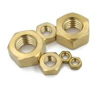 1-100pcs DIN934 Solid Brass Copper Hex Hexagon Nut for M1.4 1.6 2 2.5 3 4 5 6 8 10 12 14 16 18 20 - M20 Screw Bolt(M20 (1PCS))