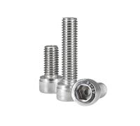 1-100pcs M1.4/M1.6/M2/M2.5/M3/M4/M5/M6/M8/M10/M12/M14/M16 304 Stainless Steel Cylindrical Head Hexagon Socket Screws, M2x8mm(100pcs)