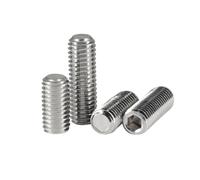 1-100pcs M1.6/M2/M2.5/M3/M4/M5/M6/M8/M10/M12/M16 304 Stainless Steel Flat-end Hexagon Socket Set Screws, M2x8mm(50pcs)