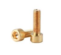 1-100pcs M2/M2.5/M3/M4/M5/M6/M8/M10/M12 Brass Cylindrical Head Hexagon Socket Extended Machine Screws, M6x35mm(5pcs)